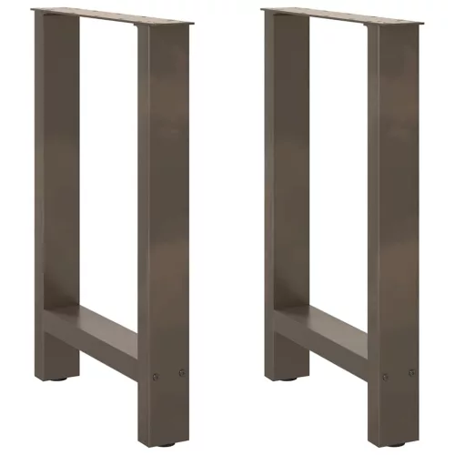  2 db natúr acél étkezőasztal láb 50x(72-73) cm acél