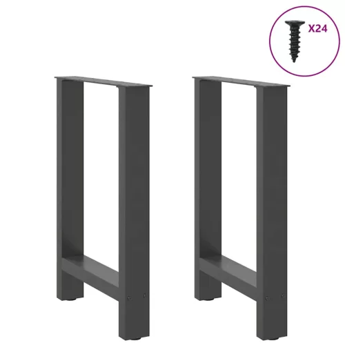  2 db natúr acél étkezőasztal láb 50x(72-73) cm acél
