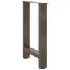  2 db natúr acél étkezőasztal láb 50x(72-73) cm acél