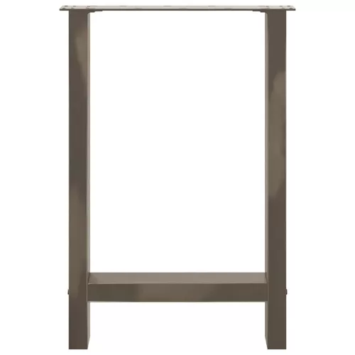  2 db natúr acél étkezőasztal láb 50x(72-73) cm acél