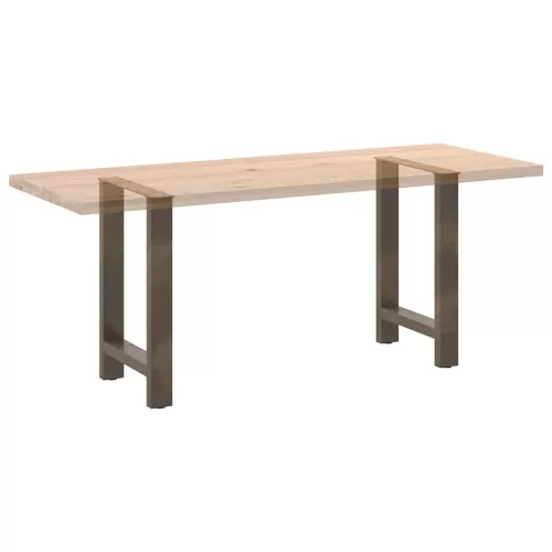  2 db natúr acél étkezőasztal láb 50x(72-73) cm acél