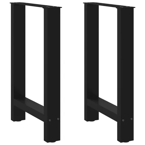  2 db fekete acél étkezőasztal láb 60 x (72-73) cm