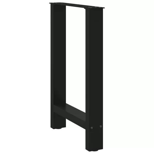  2 db fekete acél étkezőasztal láb 60 x (72-73) cm