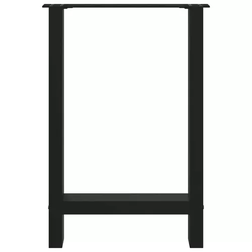  2 db fekete acél étkezőasztal láb 60 x (72-73) cm
