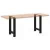  2 db fekete acél étkezőasztal láb 60 x (72-73) cm