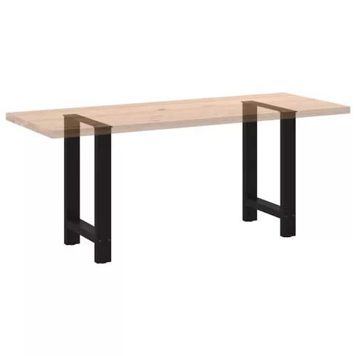  2 db fekete acél étkezőasztal láb 60 x (72-73) cm