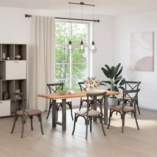  2 db antracitszürke acél étkezőasztalláb 60x(72-73) cm