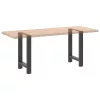  2 db antracitszürke acél étkezőasztalláb 60x(72-73) cm