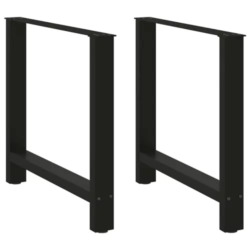  2 db fekete acél étkezőasztal láb 70 x (72-73) cm