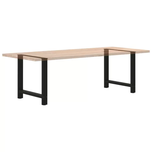  2 db fekete acél étkezőasztal láb 70 x (72-73) cm
