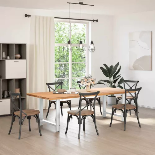  2 db fehér étkezőasztal láb 70 x (72-73) cm acél