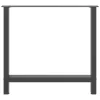  2 db antracitszürke acél étkezőasztalláb 70x(72-73) cm