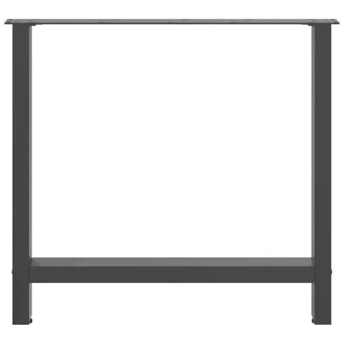  2 db antracitszürke acél étkezőasztalláb 70x(72-73) cm