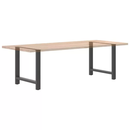  2 db antracitszürke acél étkezőasztalláb 70x(72-73) cm