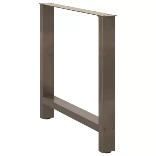  2 db natúr acél étkezőasztal láb 70 x (72-73) cm acél