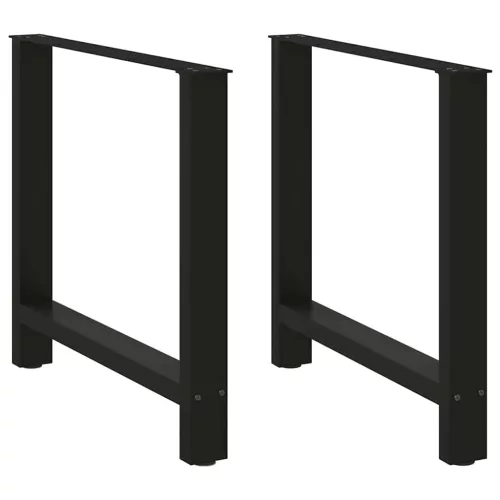  2 db fekete étkezőasztal láb 80 x (72-73) cm acél