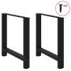  2 db fekete étkezőasztal láb 80 x (72-73) cm acél
