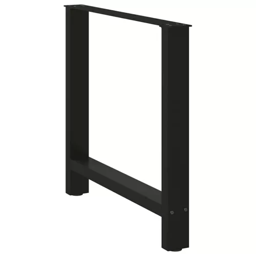  2 db fekete étkezőasztal láb 80 x (72-73) cm acél