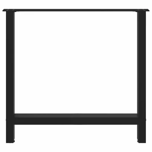  2 db fekete étkezőasztal láb 80 x (72-73) cm acél