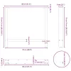  2 db fekete étkezőasztal láb 80 x (72-73) cm acél