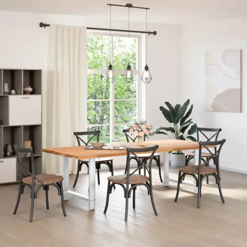  2 db fehér étkezőasztal láb 80 x (72-73) cm acél étkezőasztal láb