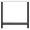  2 db antracitszürke acél étkezőasztalláb 80x(72-73) cm