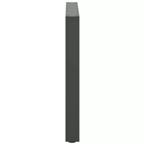  2 db antracitszürke acél étkezőasztalláb 80x(72-73) cm