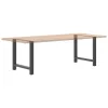  2 db antracitszürke acél étkezőasztalláb 80x(72-73) cm