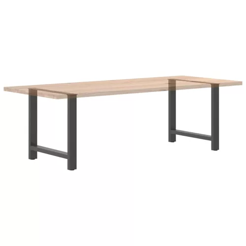  2 db antracitszürke acél étkezőasztalláb 80x(72-73) cm