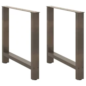  2 db natúr acél étkezőasztal láb 80x(72-73) cm acél