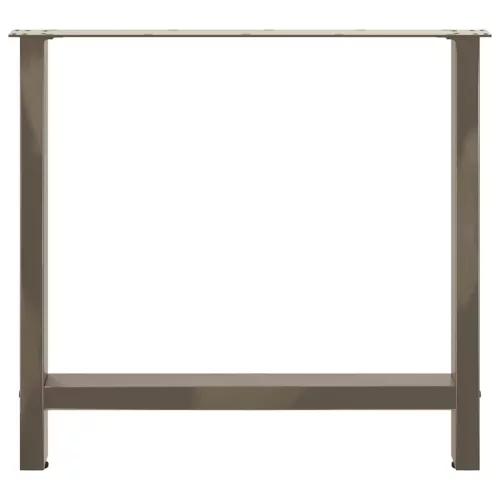 2 db natúr acél étkezőasztal láb 80x(72-73) cm acél