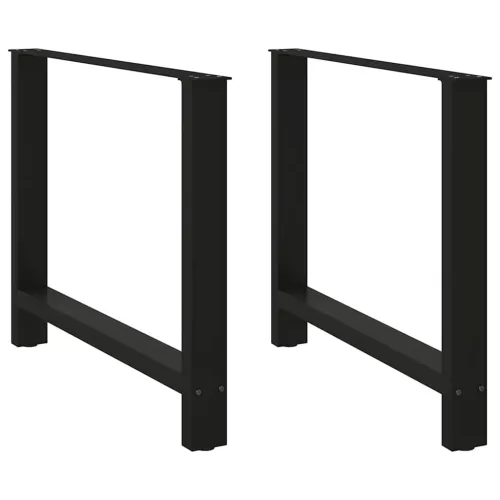  2 db fekete acél étkezőasztal láb 90 x (72-73) cm