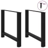  2 db fekete acél étkezőasztal láb 90 x (72-73) cm