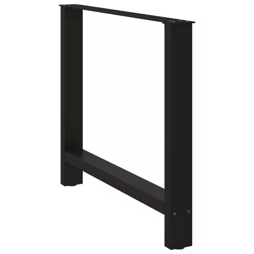  2 db fekete acél étkezőasztal láb 90 x (72-73) cm