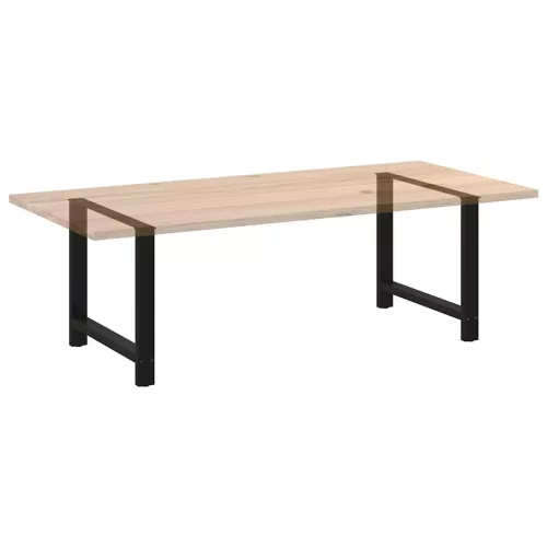  2 db fekete acél étkezőasztal láb 90 x (72-73) cm