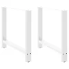  2 db fehér étkezőasztal láb 90 x (72-73) cm acél