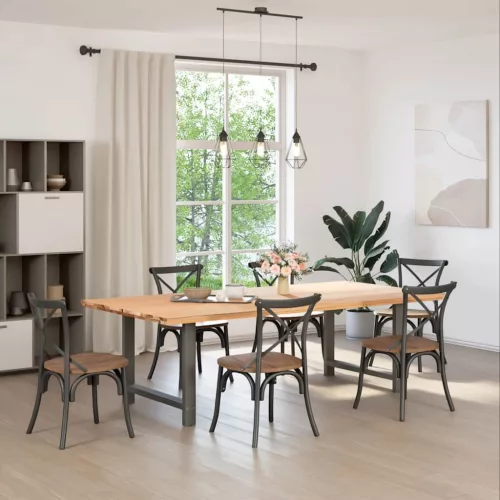  2 db antracitszürke acél étkezőasztalláb 90 x (72-73) cm