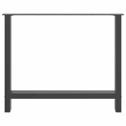  2 db antracitszürke acél étkezőasztalláb 90 x (72-73) cm