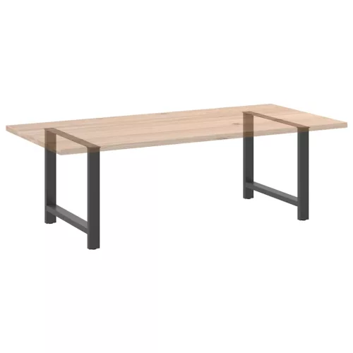  2 db antracitszürke acél étkezőasztalláb 90 x (72-73) cm