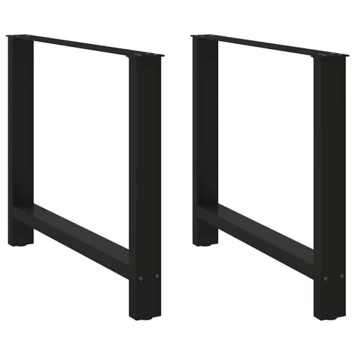  2 db fekete acél étkezőasztal láb 100 x (72-73) cm