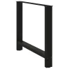  2 db fekete acél étkezőasztal láb 100 x (72-73) cm