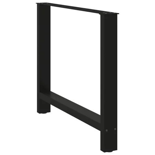  2 db fekete acél étkezőasztal láb 100 x (72-73) cm