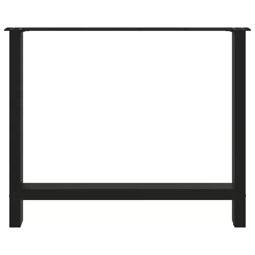  2 db fekete acél étkezőasztal láb 100 x (72-73) cm