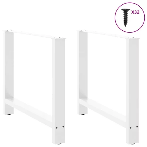  2 db fehér étkezőasztal láb 100 x (72-73) cm acél étkezőasztal láb