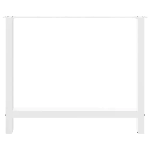  2 db fehér étkezőasztal láb 100 x (72-73) cm acél étkezőasztal láb