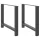  2 db antracitszürke acél étkezőasztalláb 100 x (72-73) cm