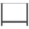  2 db antracitszürke acél étkezőasztalláb 100 x (72-73) cm