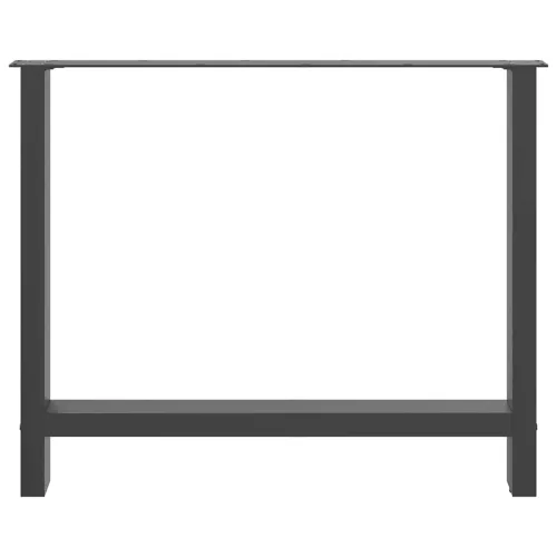  2 db antracitszürke acél étkezőasztalláb 100 x (72-73) cm