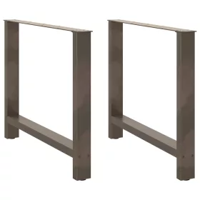    2 db natúr acél étkezőasztal láb 100 x (72-73) cm acél
