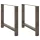  2 db natúr acél étkezőasztal láb 100 x (72-73) cm acél